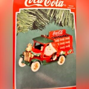 Coca Cola New Enesco Santa Artplas Truck Ornament Christmas Collectible USA Gift